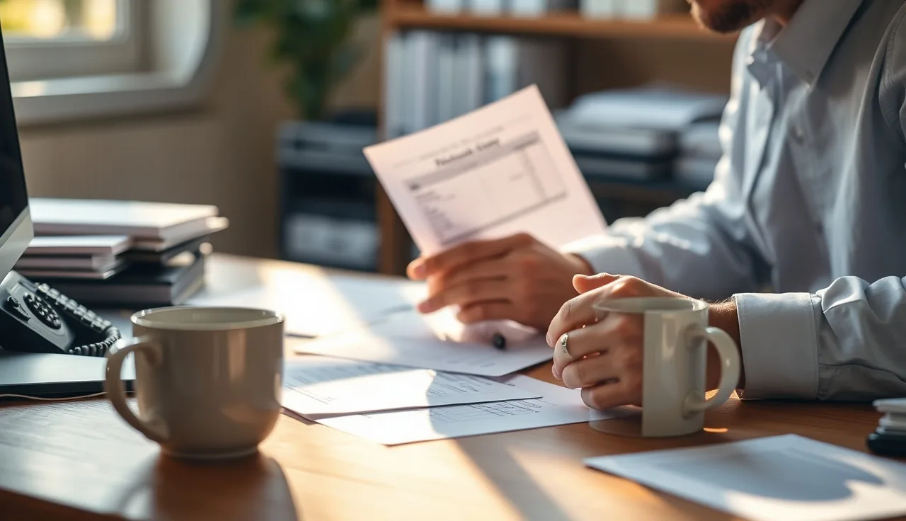 Person reviewing phone call records at a desk, TCPA consent audit in progress