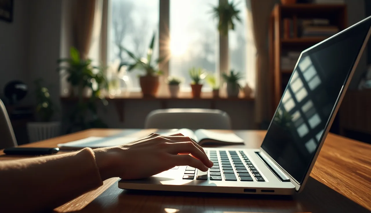 Hands over a laptop keyboard capturing web form consent for TCPA compliance