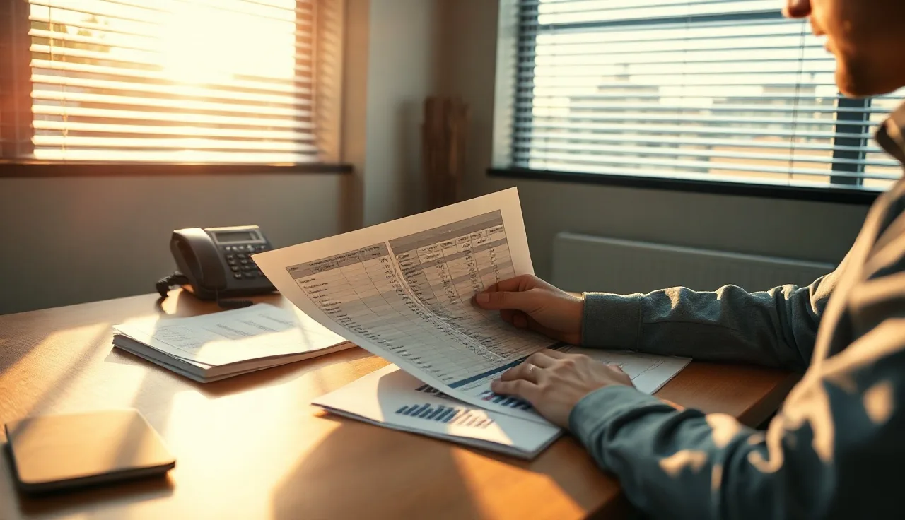 Person reviewing phone list spreadsheets at a desk with DNC compliance concerns