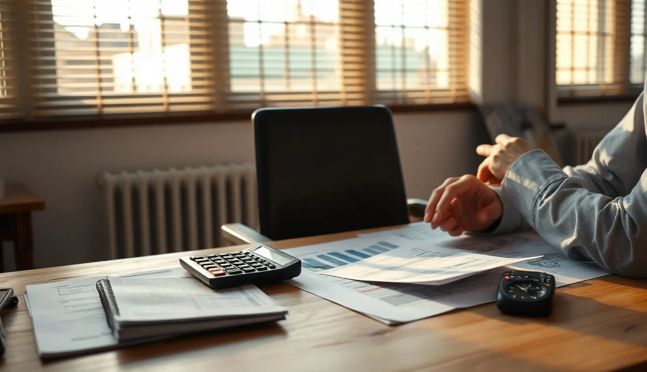 Person reviewing TCPA compliance spreadsheets on a desk in afternoon light