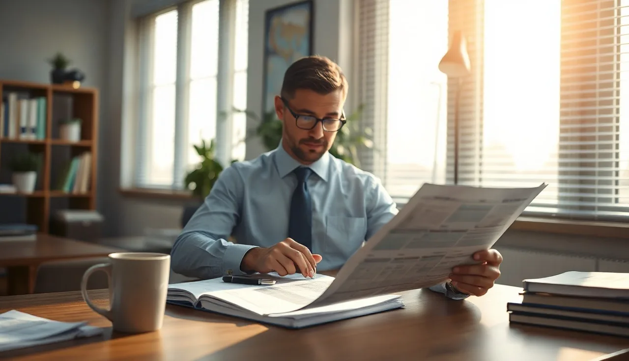 Compliance manager reviewing call list spreadsheets at a desk to avoid TCPA litigators