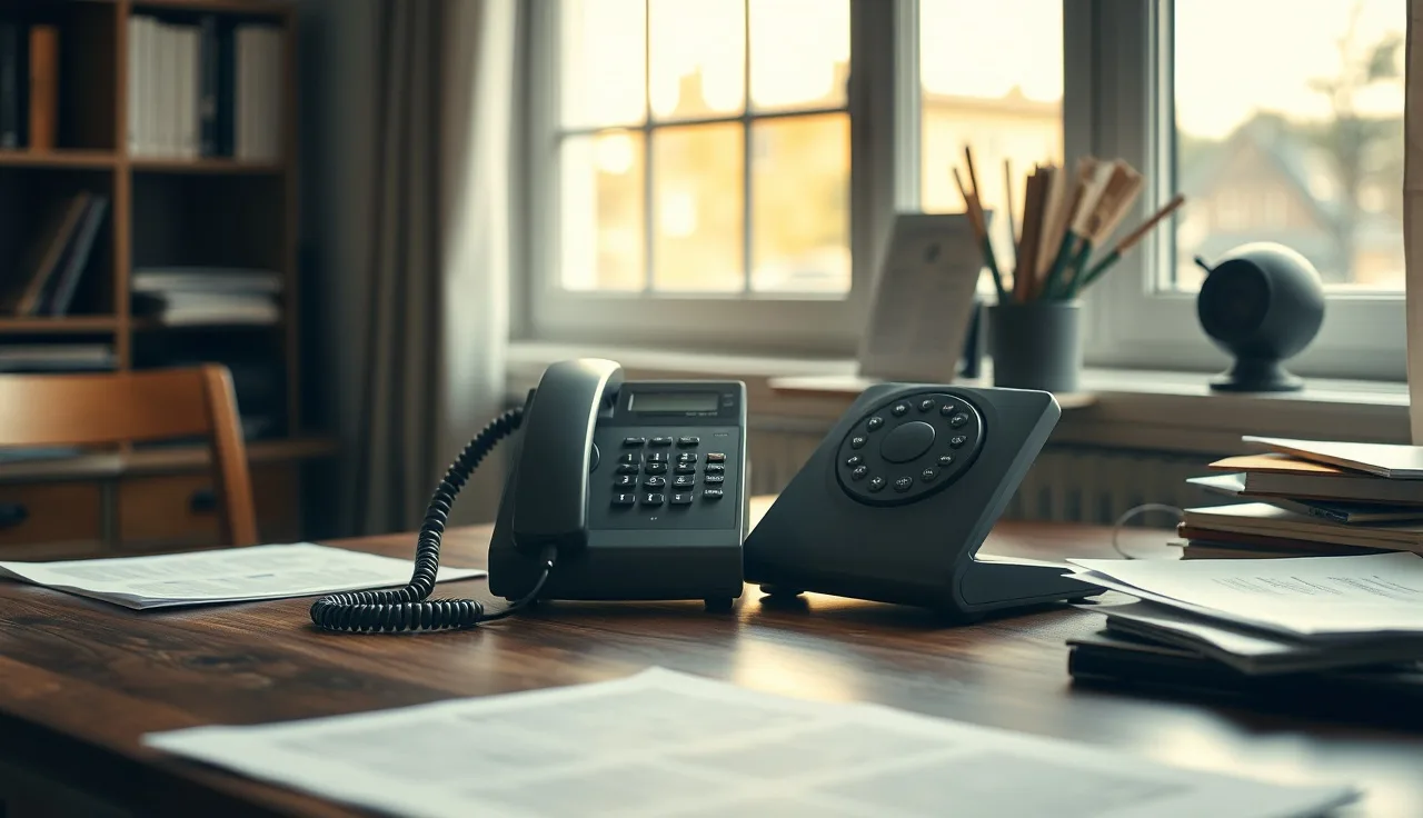 Landline telephone on wooden desk representing Tennessee do not call list compliance
