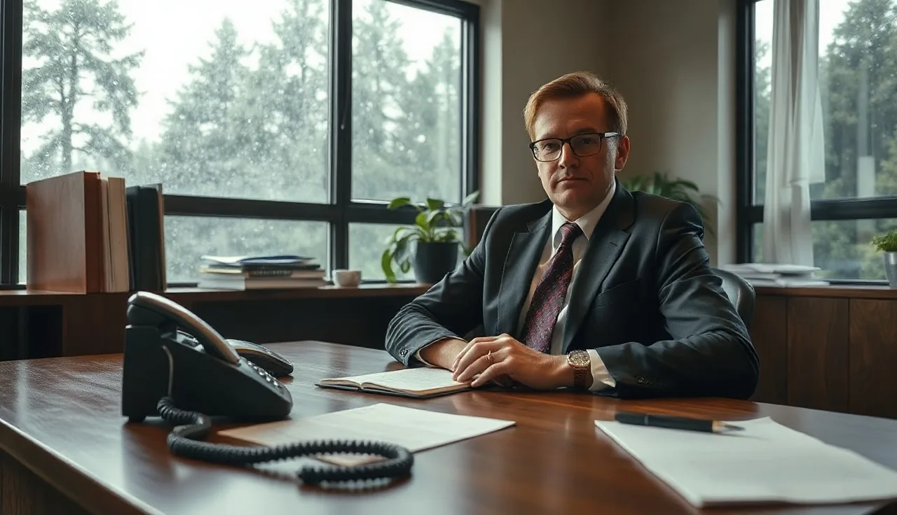Person at a desk with a phone and notepad, Washington state cold calling compliance