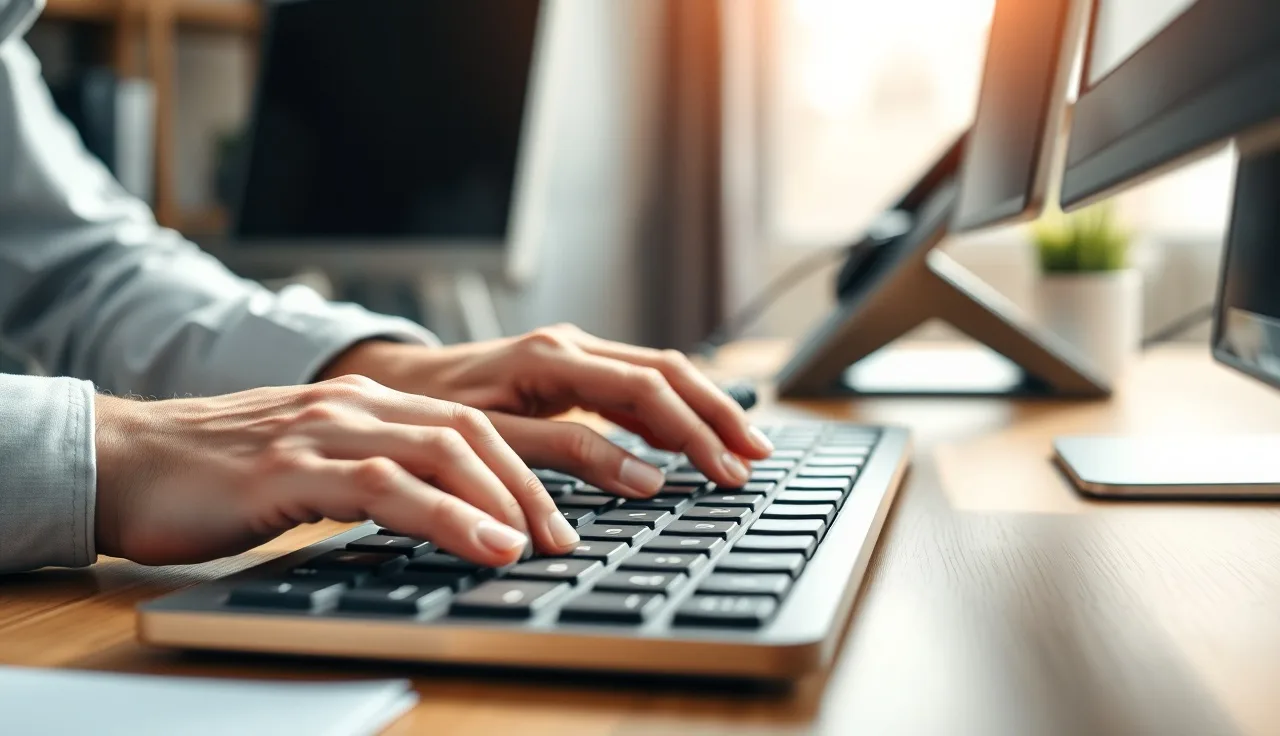 Call center agent hand near headset on desk, TCPA compliance dialer setup