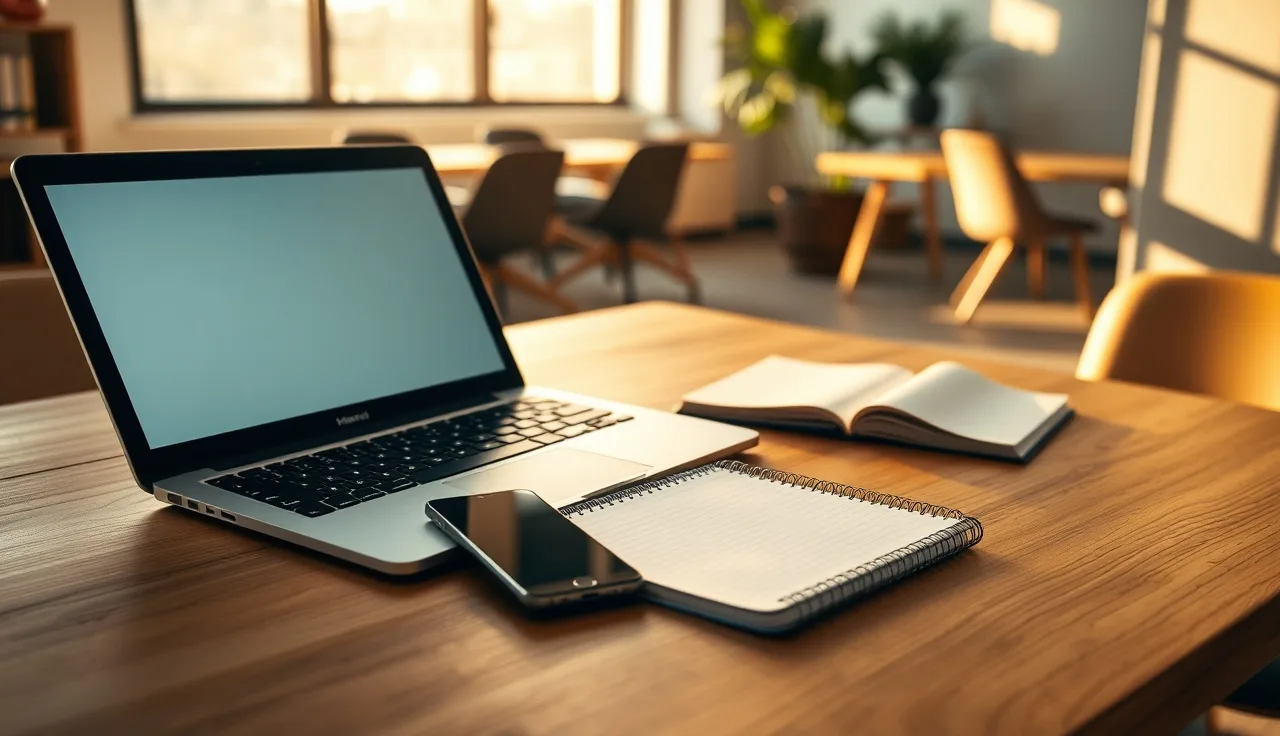 Laptop and phone on a desk representing a sales team DNC compliance workflow